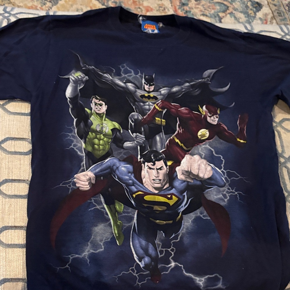 DC Comics Superhero Team Navy Blue T-Shirt